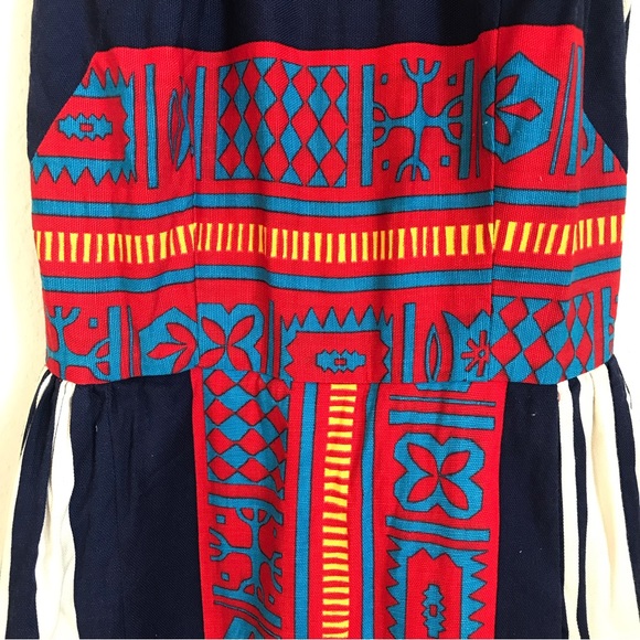 Vintage An Original Lotus Stripped with Designs Dress/Romper size Medium - Picture 3 of 9